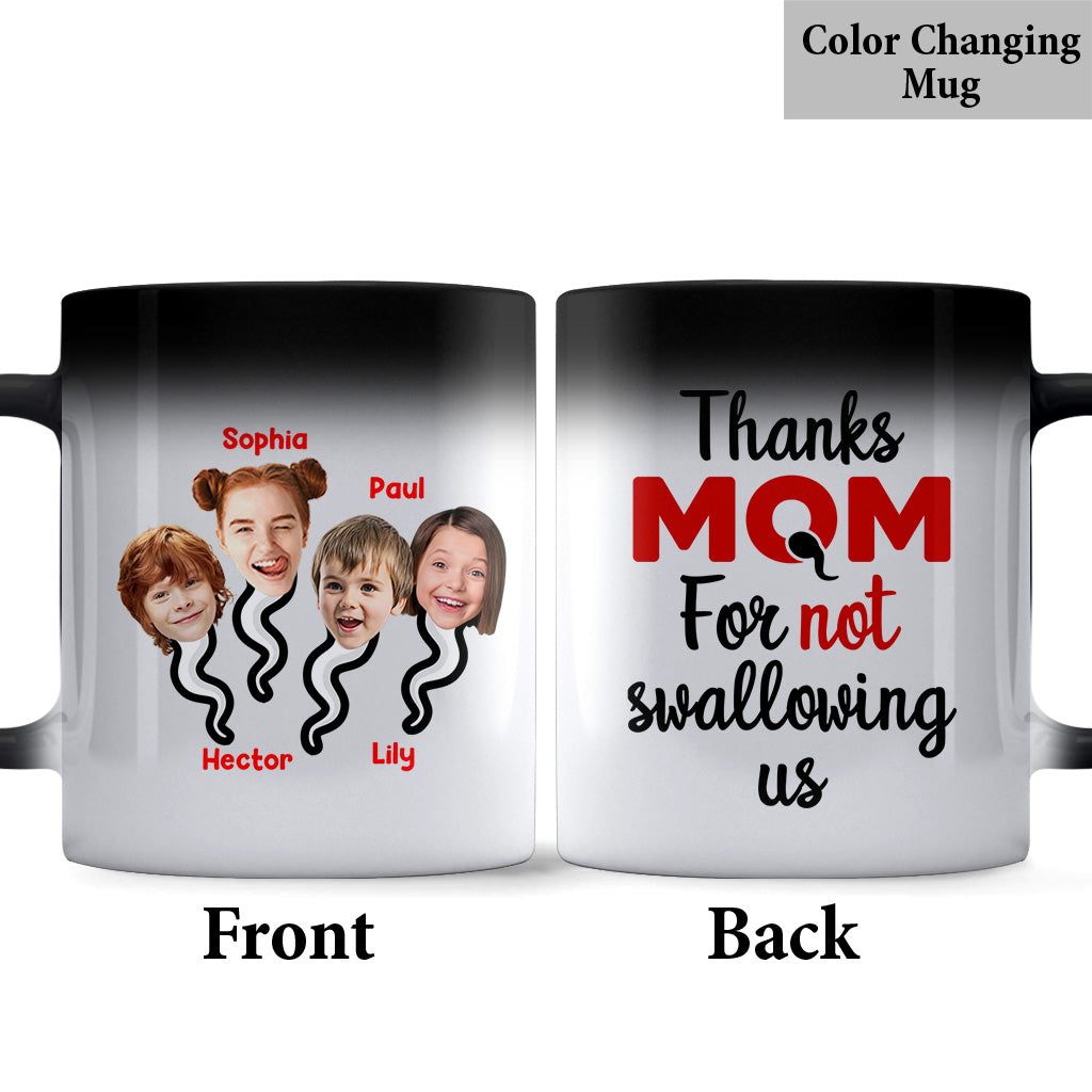 Merci maman de ne pas nous avoir avalés - Mug personnalisé pour maman