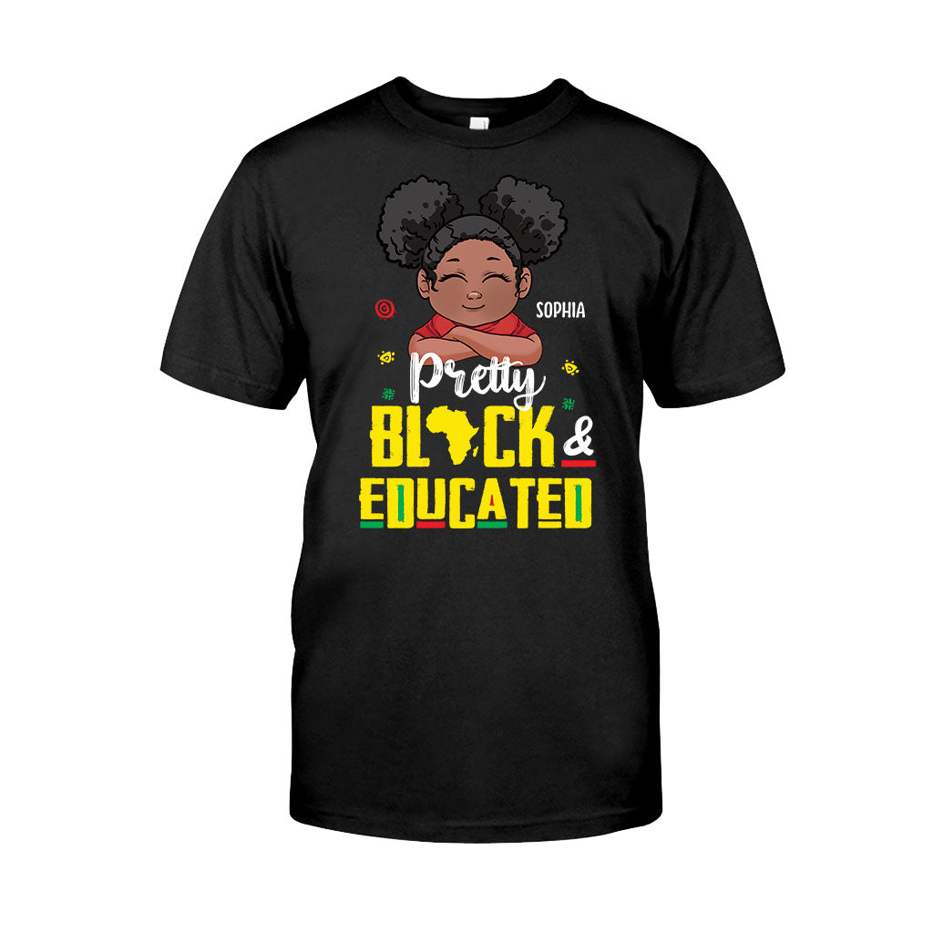 Jolie Noire et Éduquée - T-shirt et sweat à capuche personnalisés pour Afro-Américains