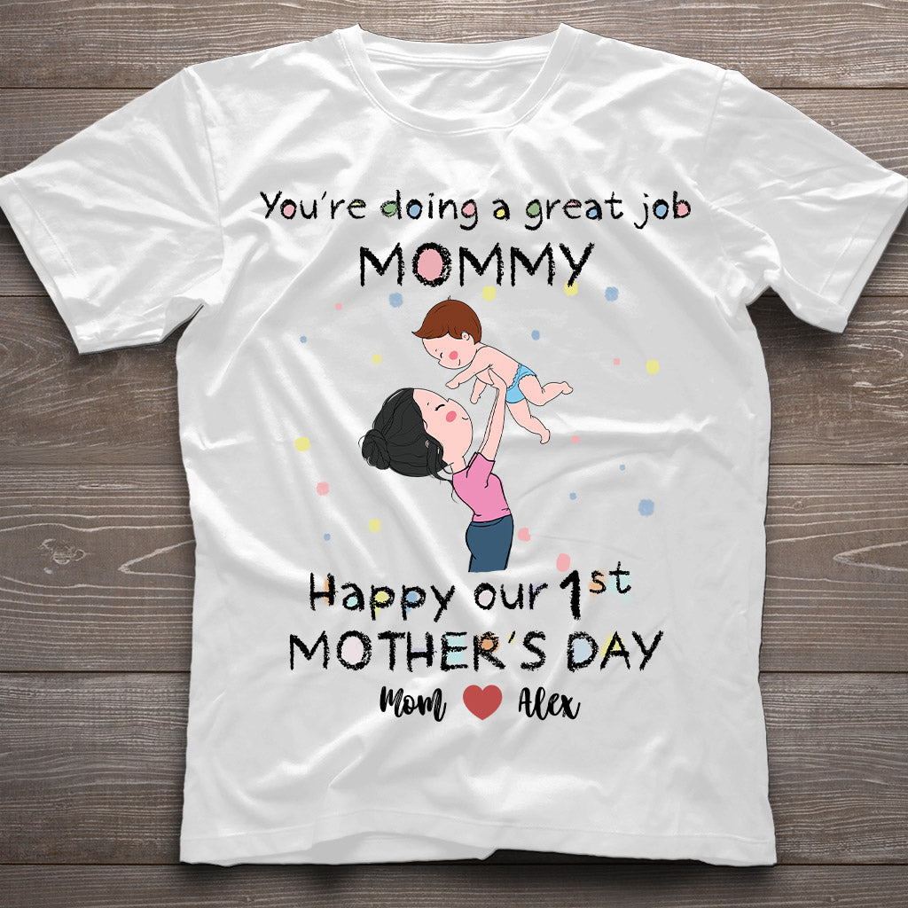 Tu es une super maman ! Bonne fête des mères ! - T-shirt et body personnalisés pour maman et bébé