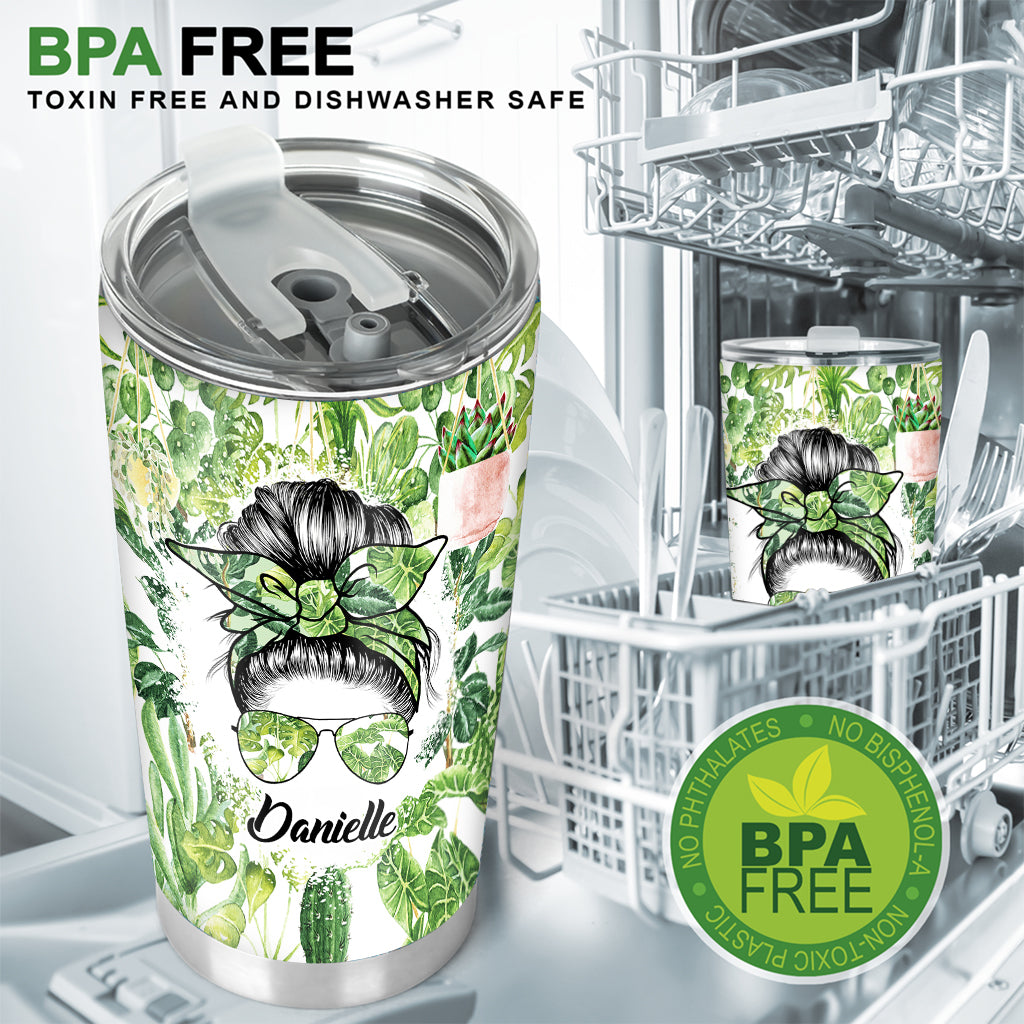 I'm A Plantaholic With Any Name - Personalized Gardening Tumbler