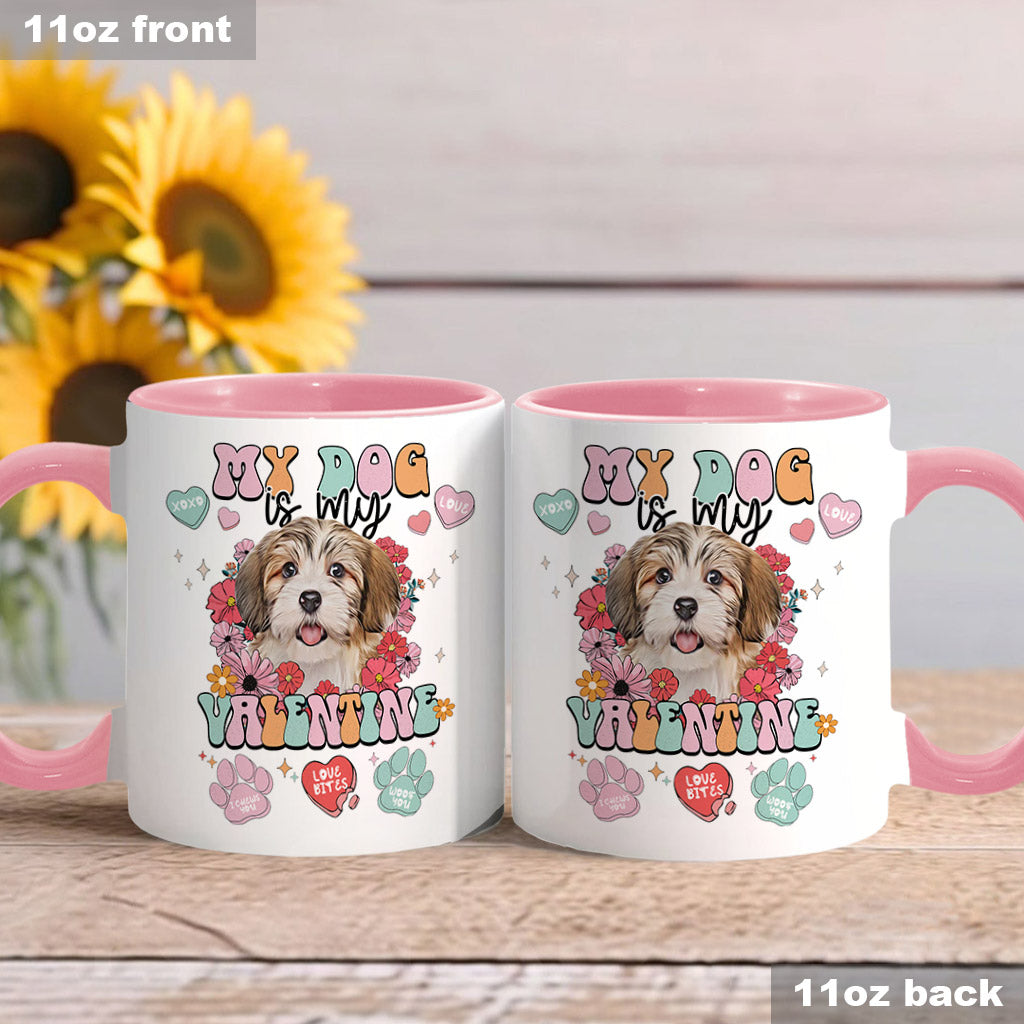 Mon chien est mon Valentin - Mug personnalisé avec motif chien