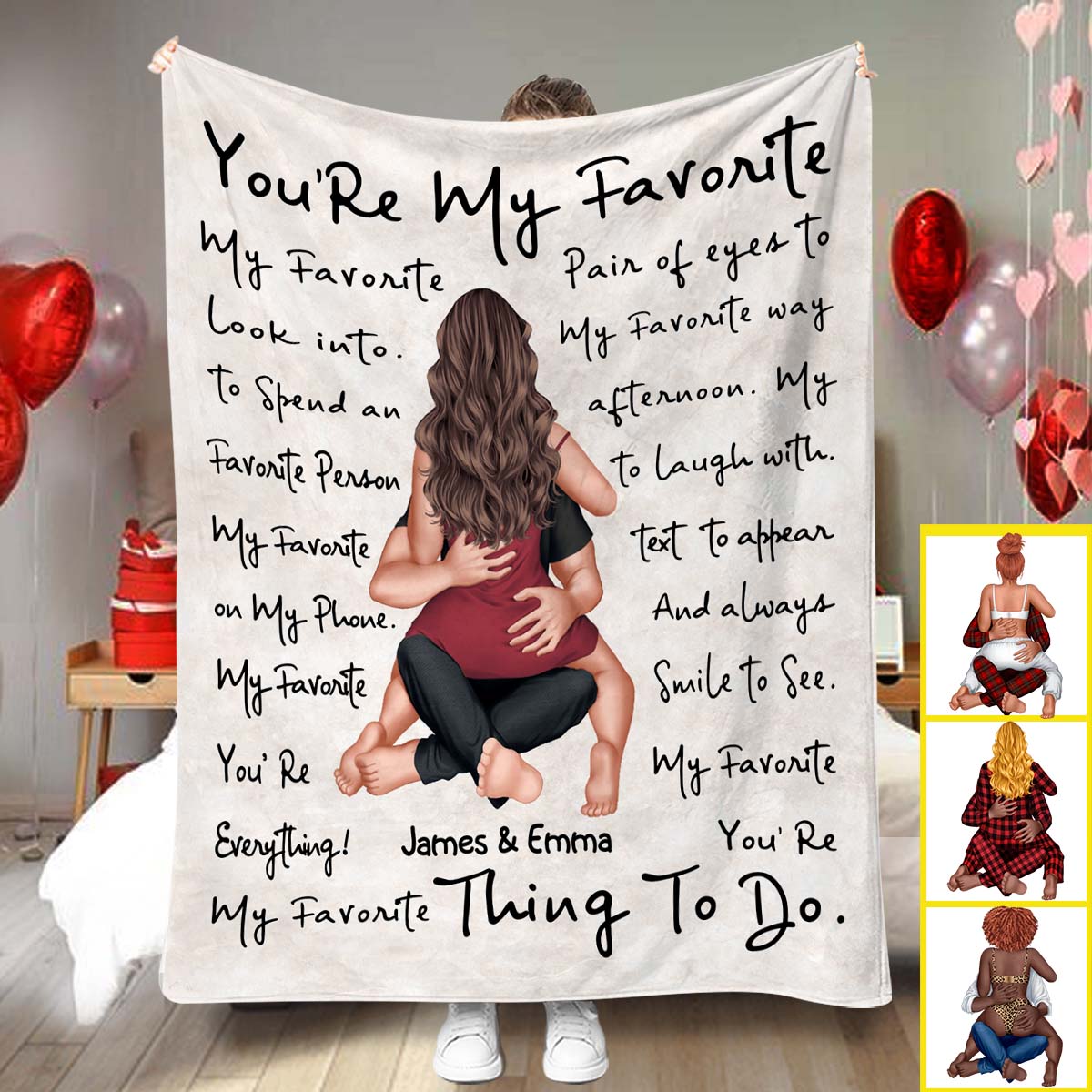 Tu es ce que je préfère faire - Couverture personnalisée pour couple