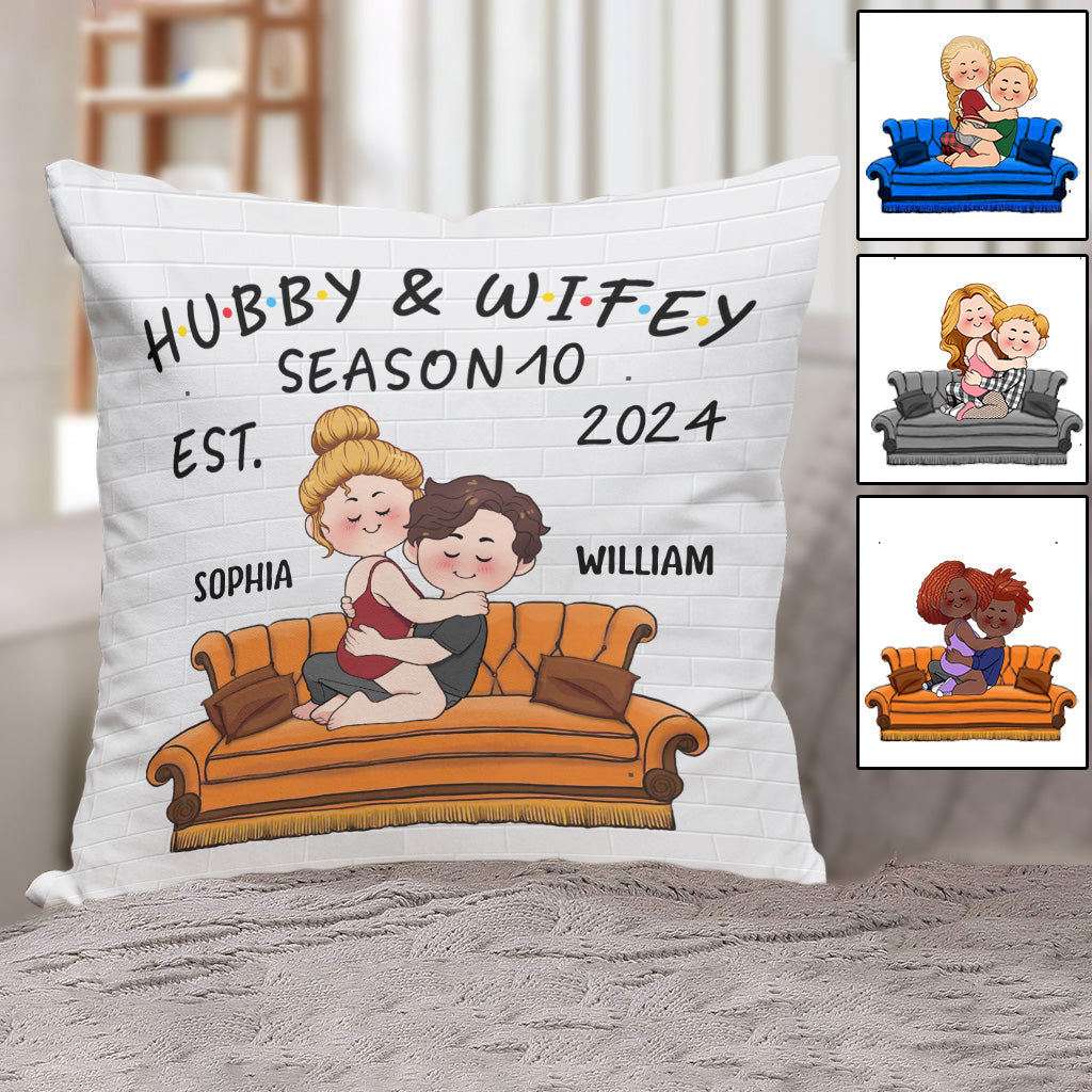 Coussin décoratif personnalisé pour couple « Mari et Femme »