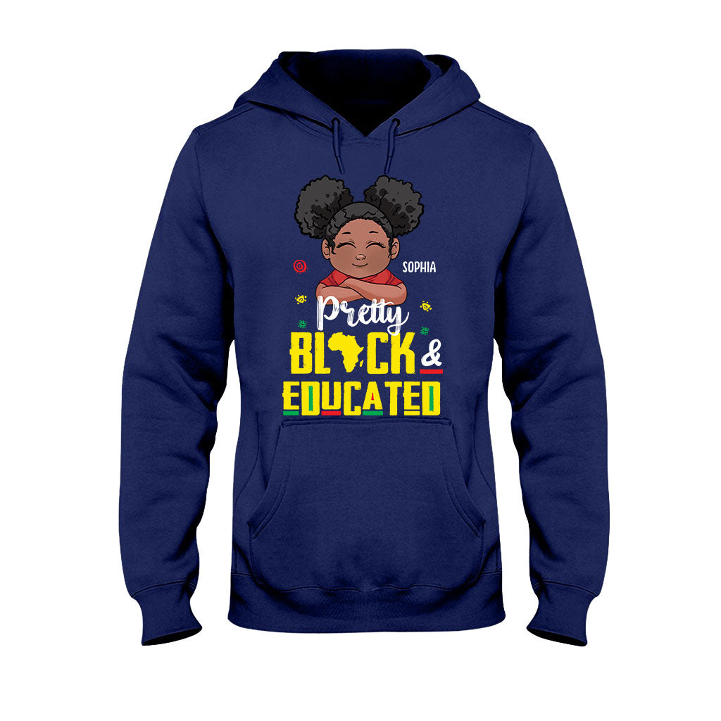 Jolie Noire et Éduquée - T-shirt et sweat à capuche personnalisés pour Afro-Américains