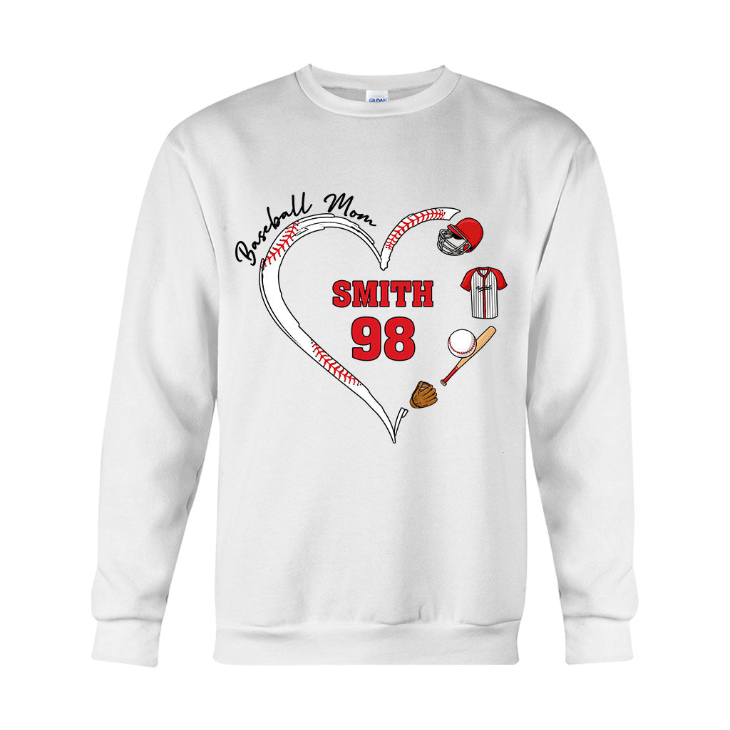 Maman de joueur de baseball - T-shirt et sweat à capuche personnalisés sur le thème du baseball