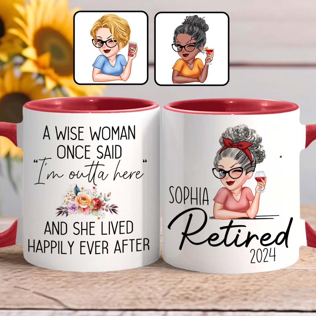 Une femme sage a dit un jour - Mug personnalisé pour retraités