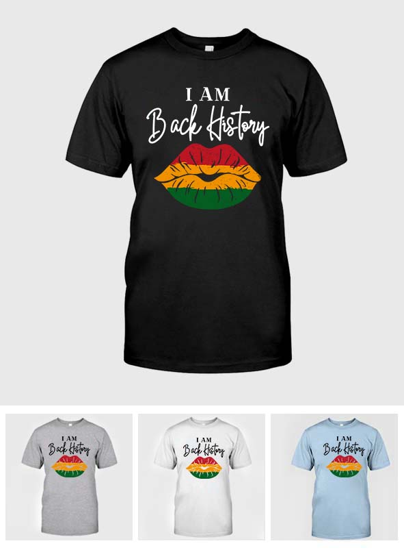 Je suis l'histoire des Noirs - T-shirt et sweat à capuche personnalisés pour Afro-Américains