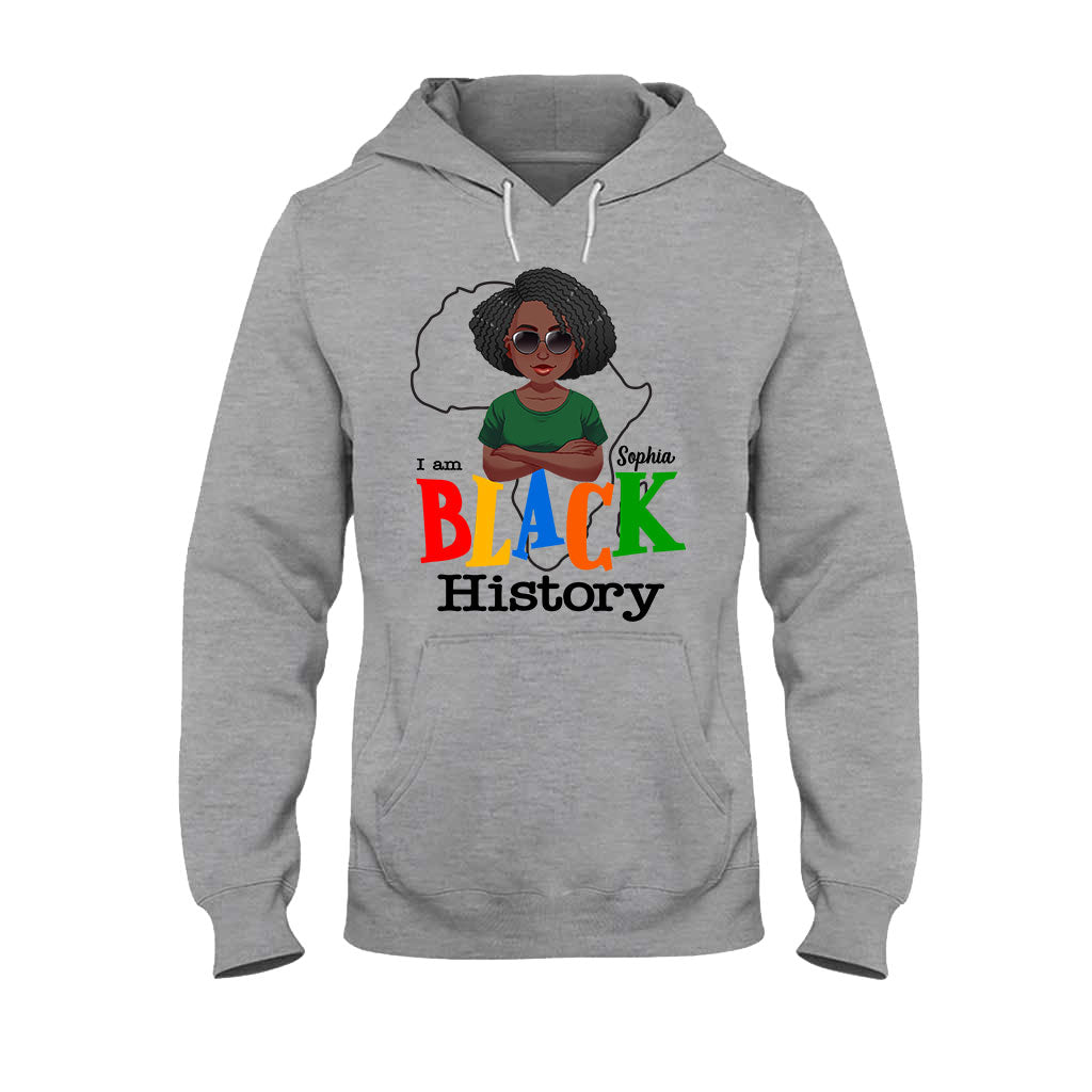 Je suis l'histoire des Noirs - T-shirt et sweat à capuche personnalisés pour Afro-Américains