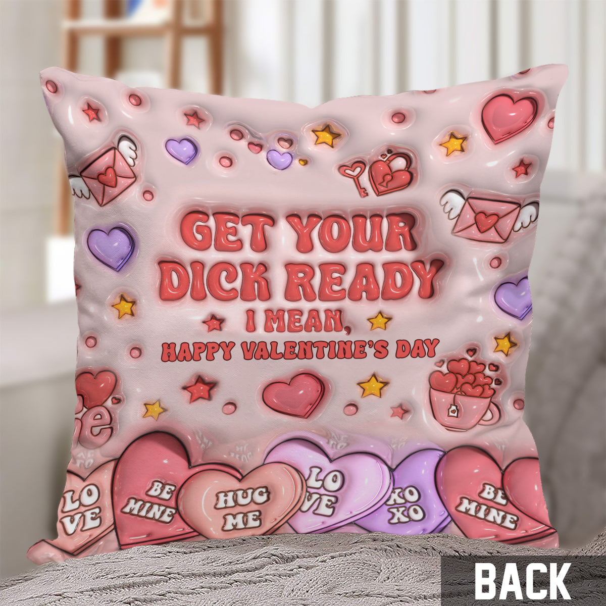 Préparez-vous à Willy - Coussin décoratif personnalisé pour couple