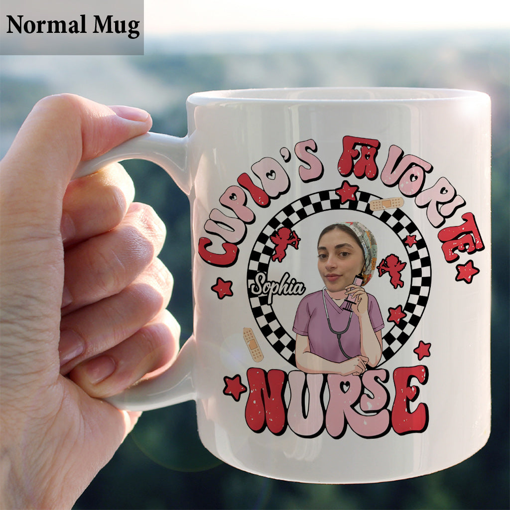 Infirmière préférée de Cupidon - Mug personnalisé pour infirmière