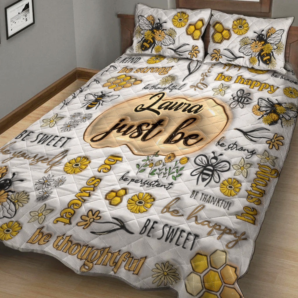 Just Bee Happy - Ensemble de courtepointe personnalisé