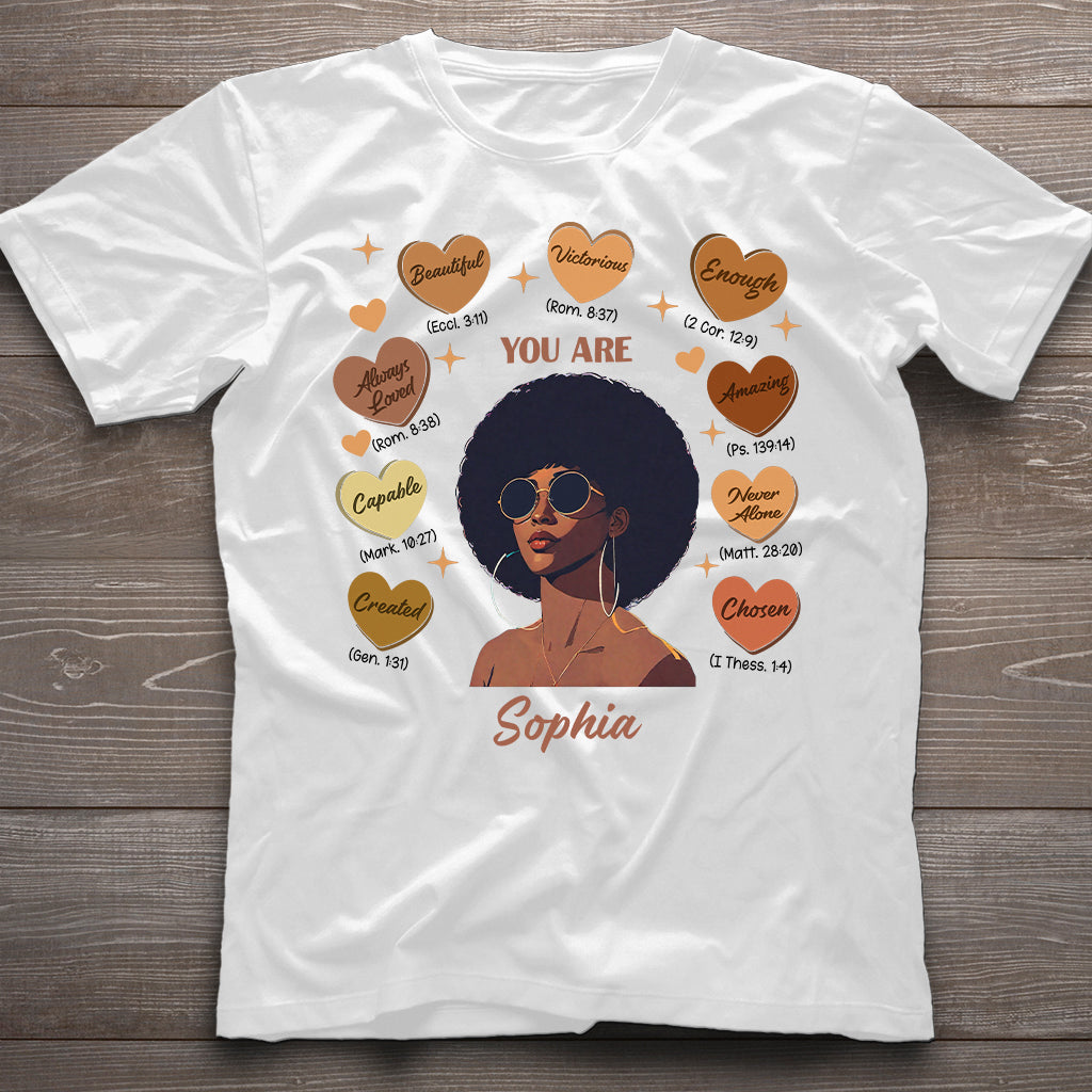 Dieu a dit que tu es - T-shirt et sweat à capuche personnalisés pour afro-américains
