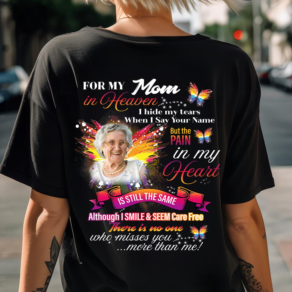 Pour mon âme, quel que soit mon titre au paradis, je cache mes larmes quand je prononce ton nom - T-shirt et sweat à capuche commémoratifs personnalisés