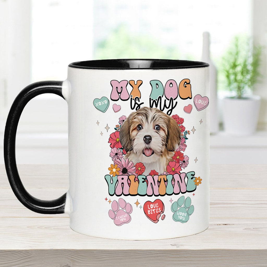 Mon chien est mon Valentin - Mug personnalisé avec motif chien
