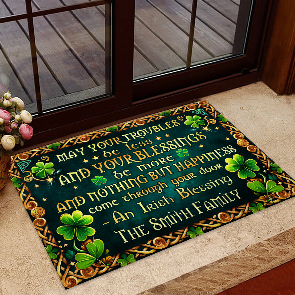 Irish Blessing - Personalized Saint Patrick's Day Doormat