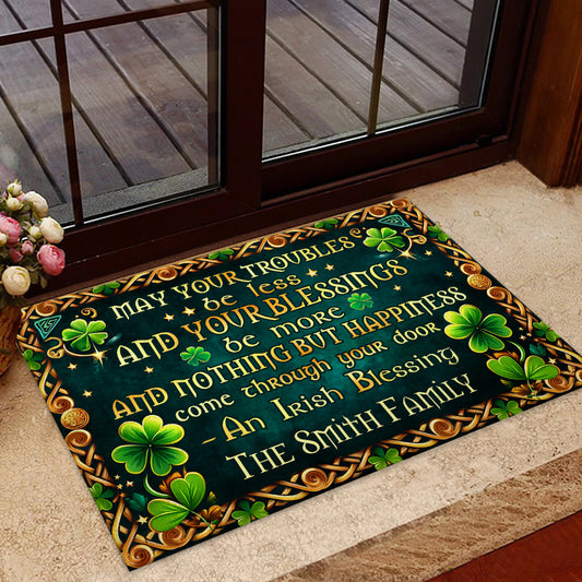 Irish Blessing - Personalized Saint Patrick's Day Doormat