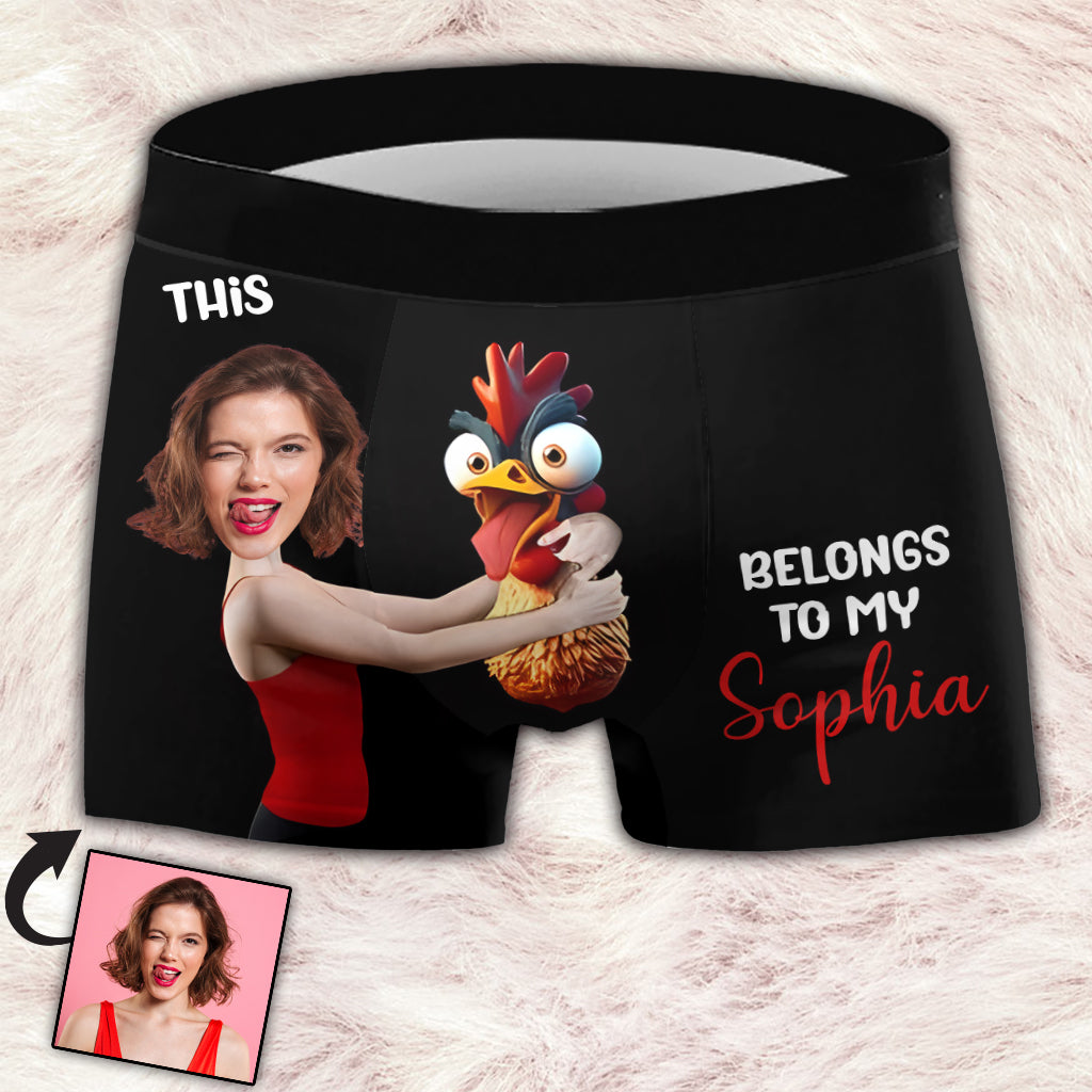 Ce coq appartient à - Boxers personnalisés pour couples d'hommes