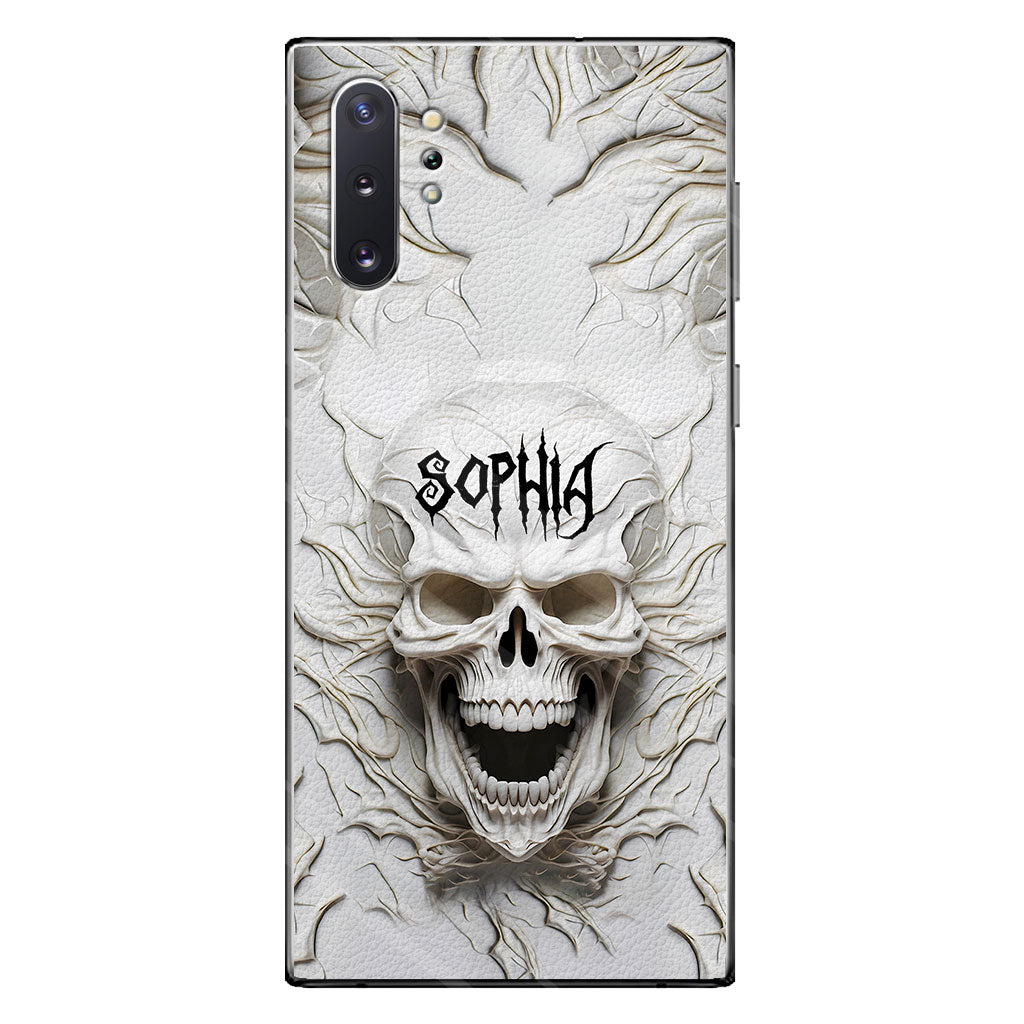 Beautiful White Skeleton - Personalized Skull Phone Case