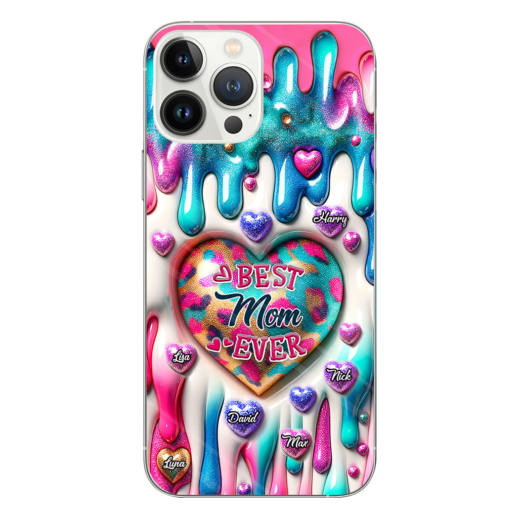 Meilleure maman/grand-mère du monde - Coque de téléphone transparente personnalisée pour maman