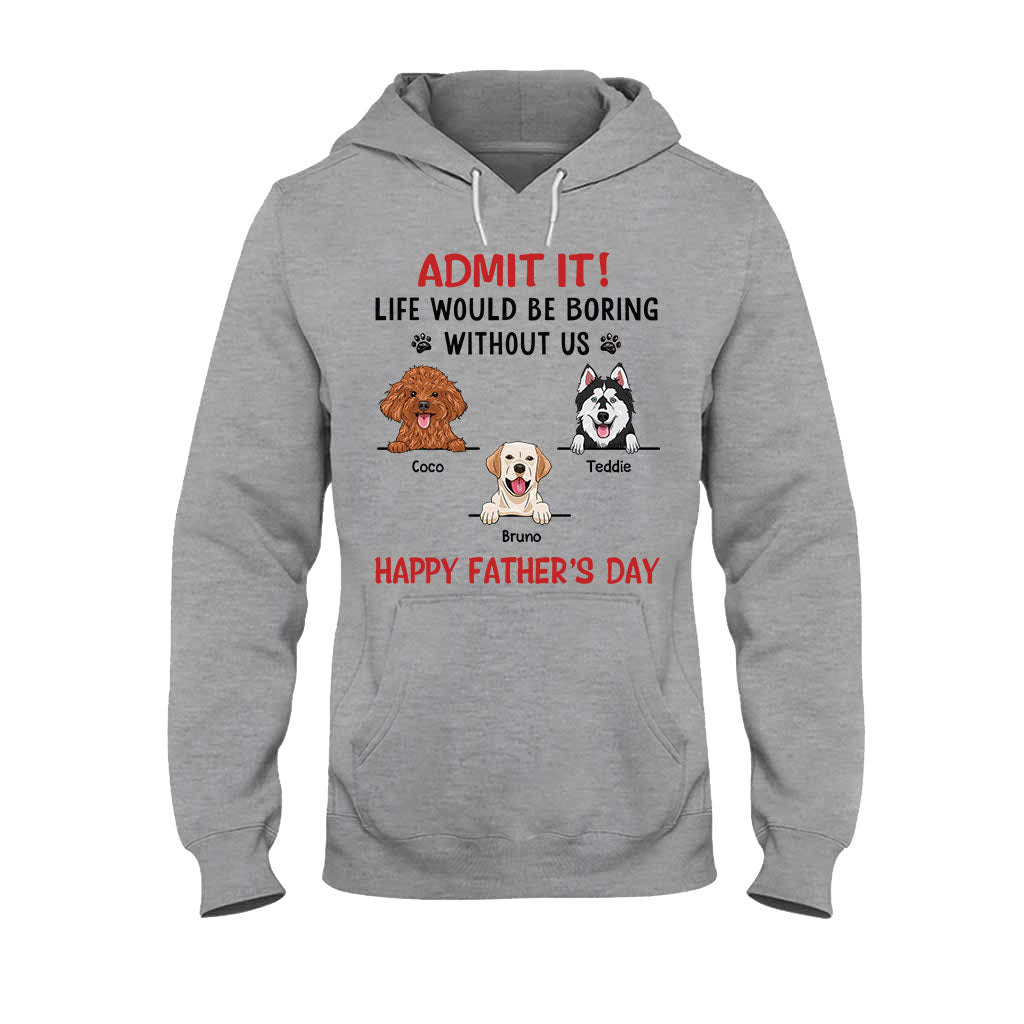 Bonne fête des pères au meilleur papa de chien ! T-shirt et sweat à capuche personnalisés pour papa.