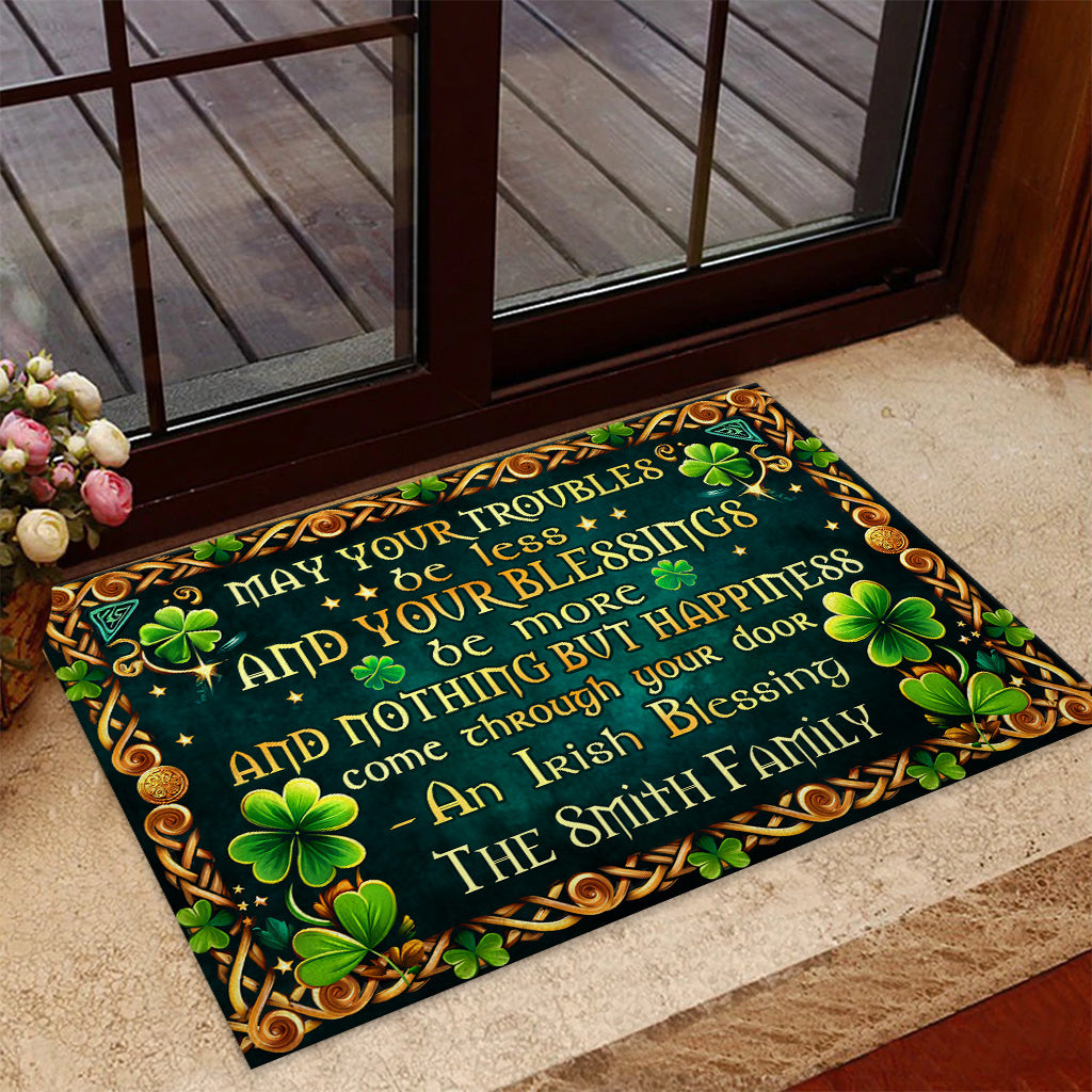 Irish Blessing - Personalized Saint Patrick's Day Doormat