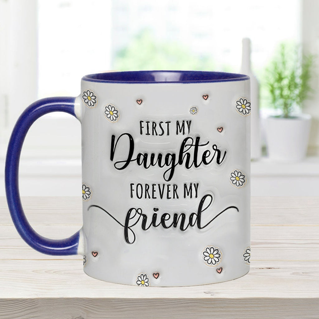 Mother And Daughter And Son Forever Linked Together Elephant Inflated - Personalized Mother Accent Mug
