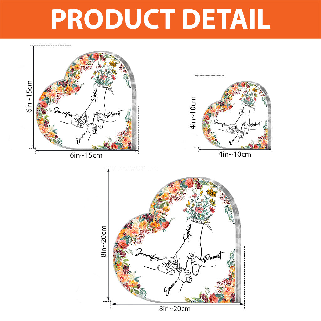 Mother And Daughters - Personalized Mother Custom Shaped Acrylic Plaque