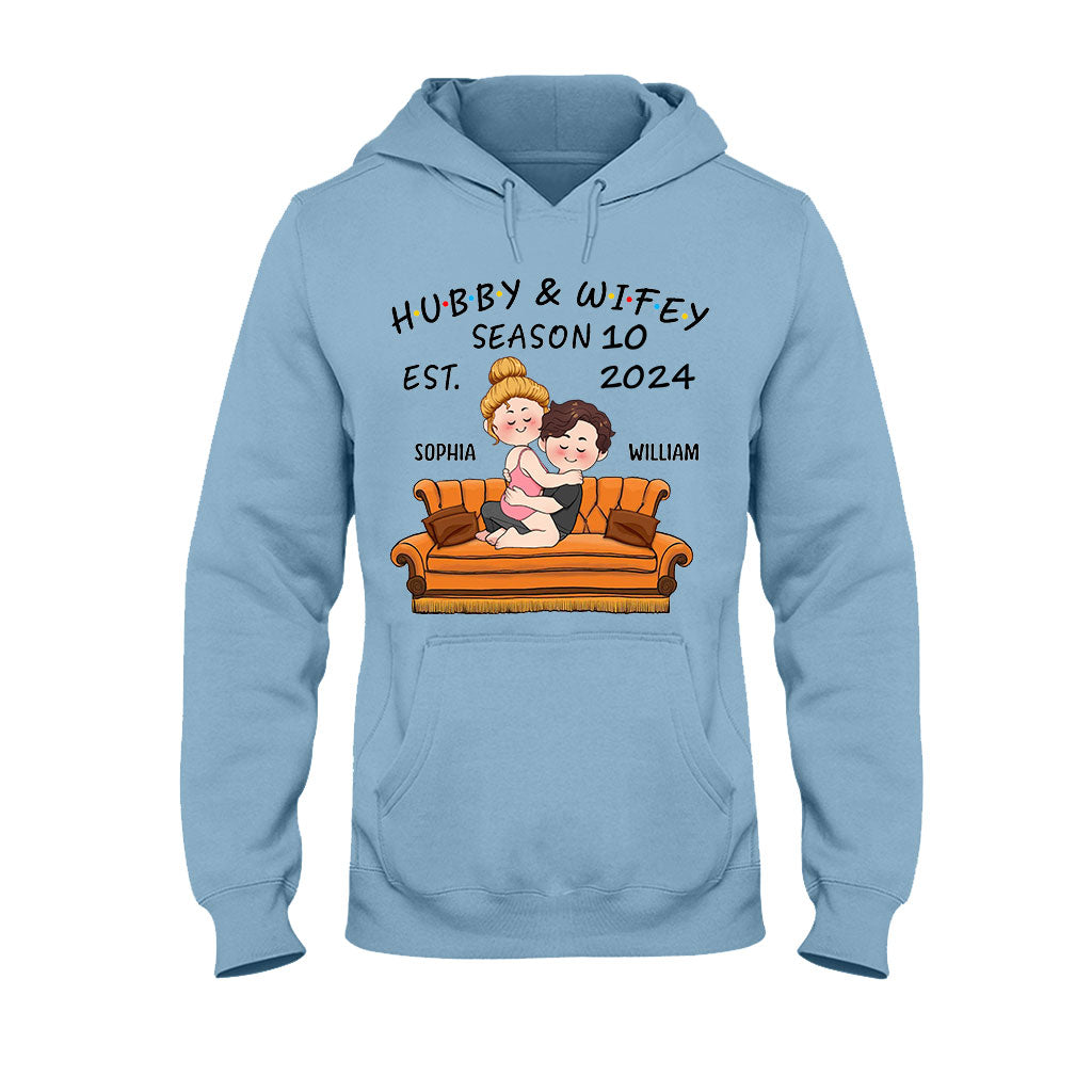 T-shirt et sweat à capuche personnalisés pour couples mari et femme