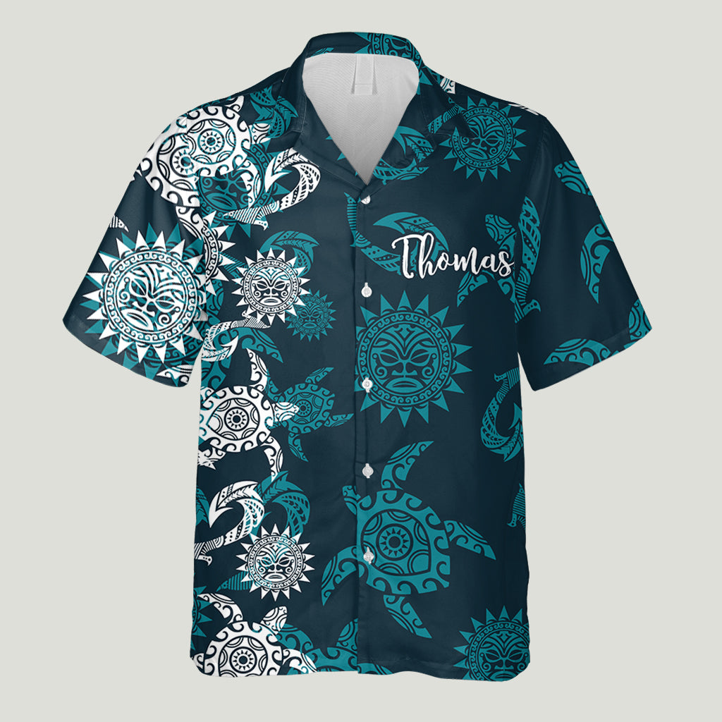 Beautiful Tribal Turtle - Personalized Turtle Hawaiian Shirt