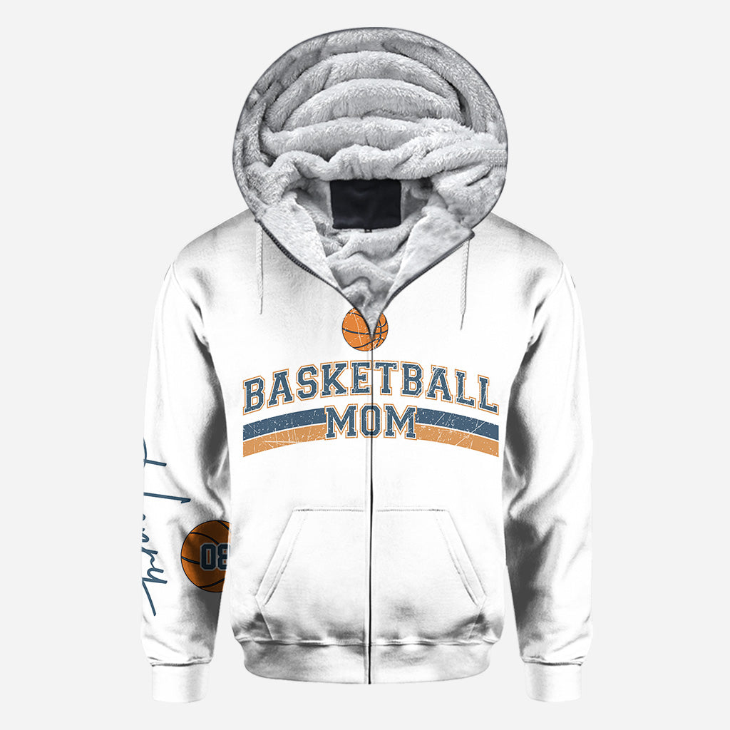 Maman de basketteur avec le nom et le numéro de son enfant - T-shirt de basket personnalisé intégral