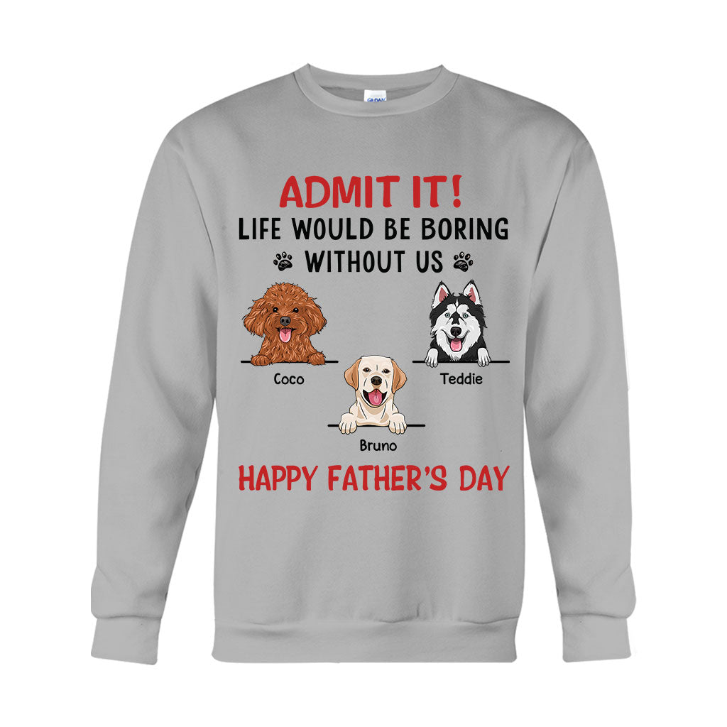 Bonne fête des pères au meilleur papa de chien ! T-shirt et sweat à capuche personnalisés pour papa.