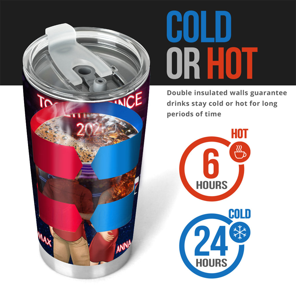 Ça se transforme en une aventure d'un soir qui dure vraiment longtemps - Gobelet isotherme personnalisé pour couple