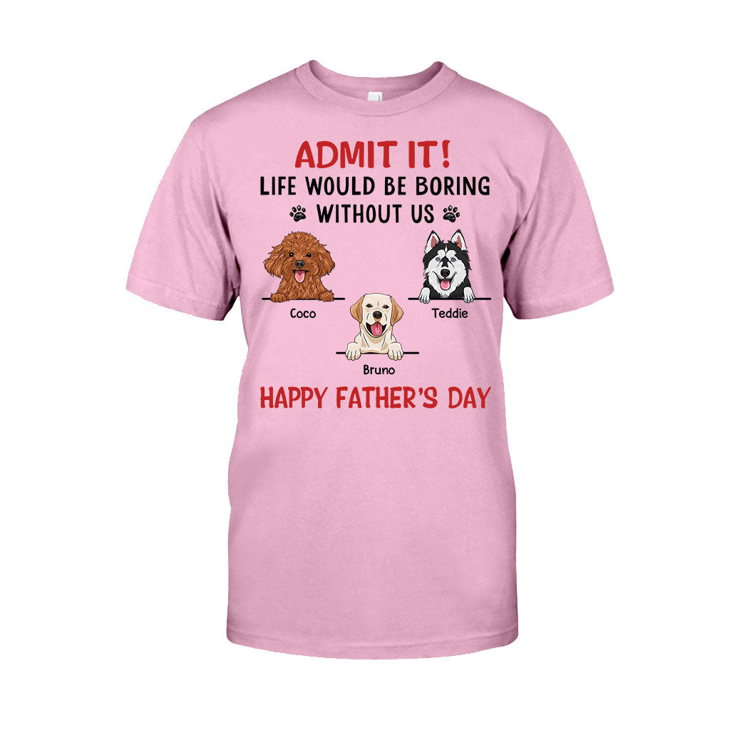 Bonne fête des pères au meilleur papa de chien ! T-shirt et sweat à capuche personnalisés pour papa.