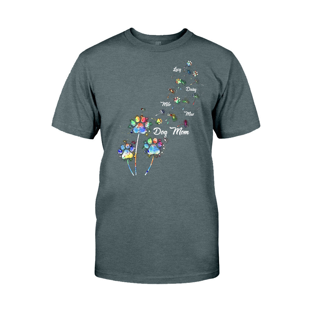Maman de chien/Maman de chat/Maman d'animal de compagnie - T-shirt et sweat à capuche personnalisés avec pissenlit coloré - Motif chien