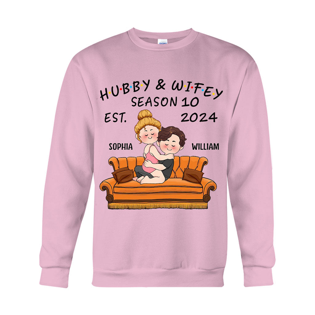 T-shirt et sweat à capuche personnalisés pour couples mari et femme