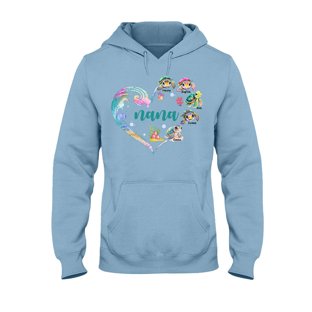 La petite tortue de mamie - T-shirt et sweat à capuche personnalisés pour grand-mère