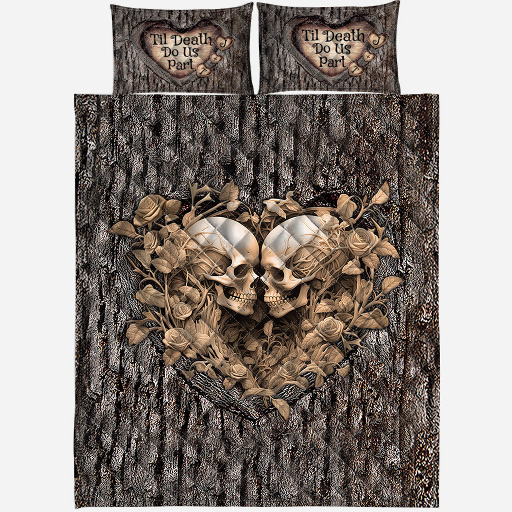 Til Death Do Us Part - Personalized Couple Quilt Set