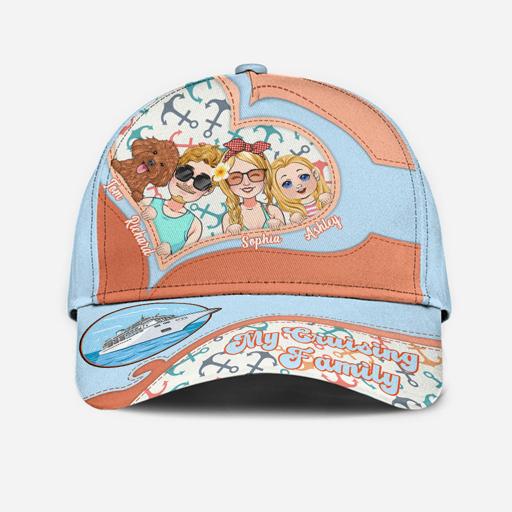 Ma famille de croisière - Casquette classique de croisière personnalisée