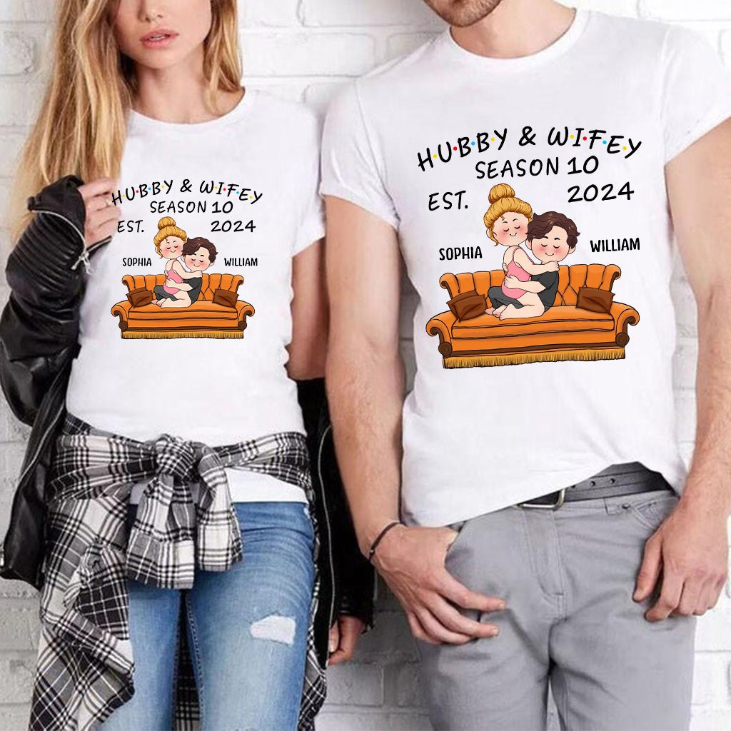 T-shirt et sweat à capuche personnalisés pour couples mari et femme