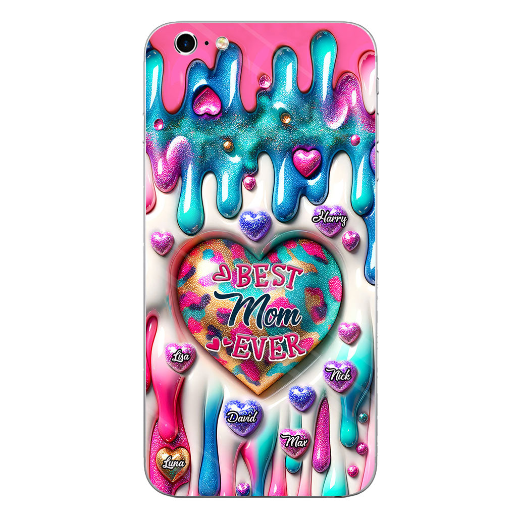 Meilleure maman/grand-mère du monde - Coque de téléphone transparente personnalisée pour maman