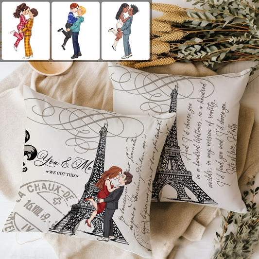 Toi et moi, on gère, je te choisirais - Coussin décoratif personnalisé pour couple