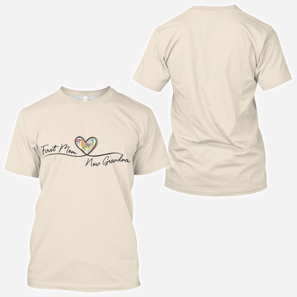 Première maman, maintenant grand-mère - T-shirt personnalisé « Grand-mère »