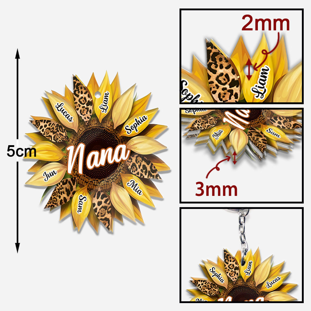 Porte-clés personnalisé Grand-mère Tournesol - Mamie