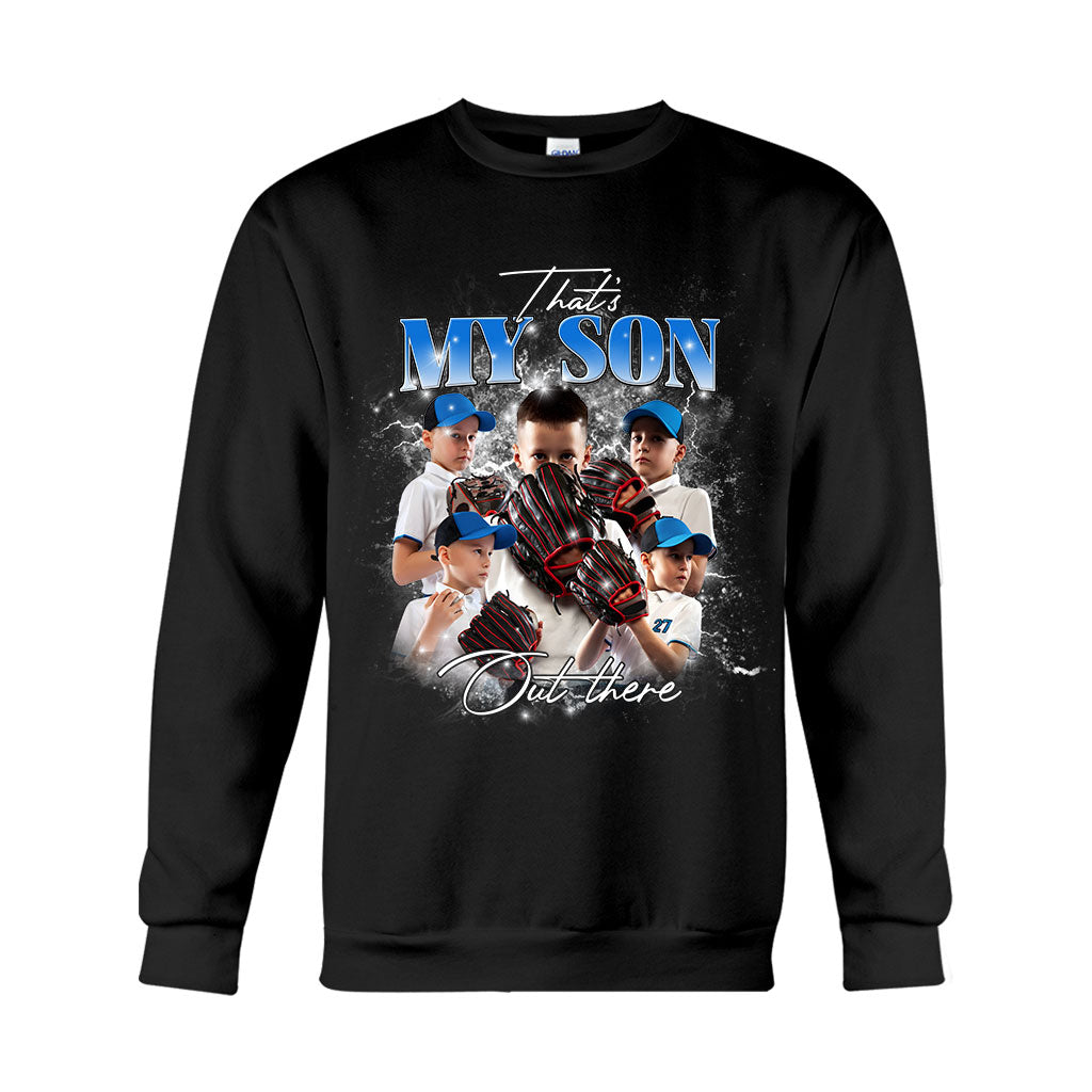 Que mon fils/ma fille soit là-bas - T-shirt et sweat à capuche de baseball personnalisés