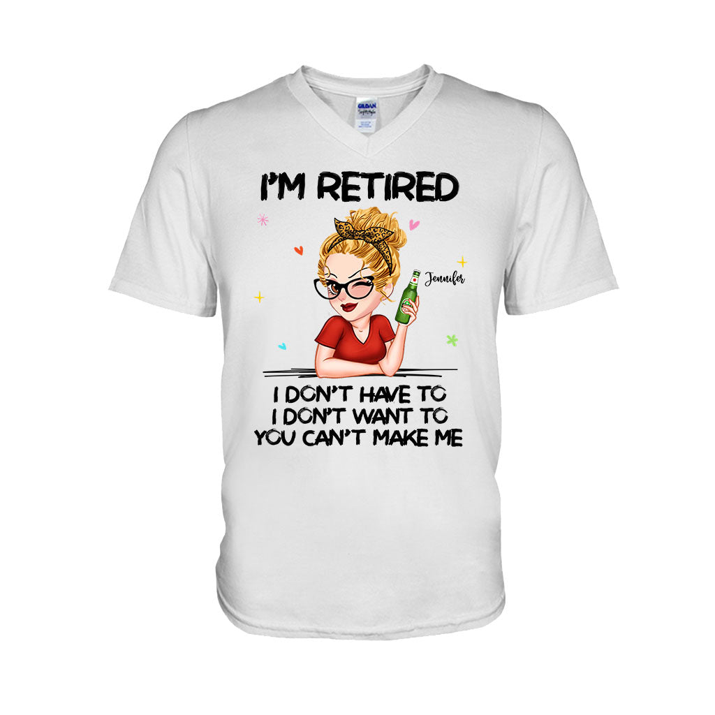 Je suis à la retraite, vous ne pouvez pas m'y obliger - T-shirt et sweat à capuche personnalisés pour retraités