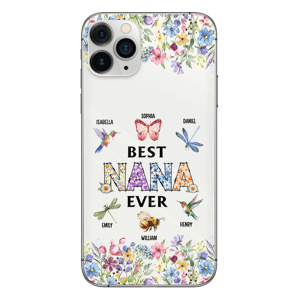 Best Mom Nana Ever - Personalized Grandma Clear Phone Case