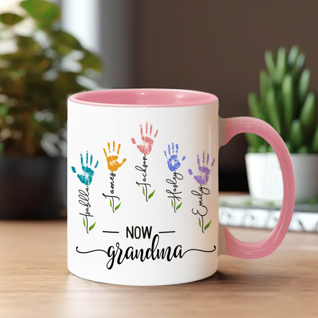 Première maman, maintenant grand-mère - Mug personnalisé « Maman »