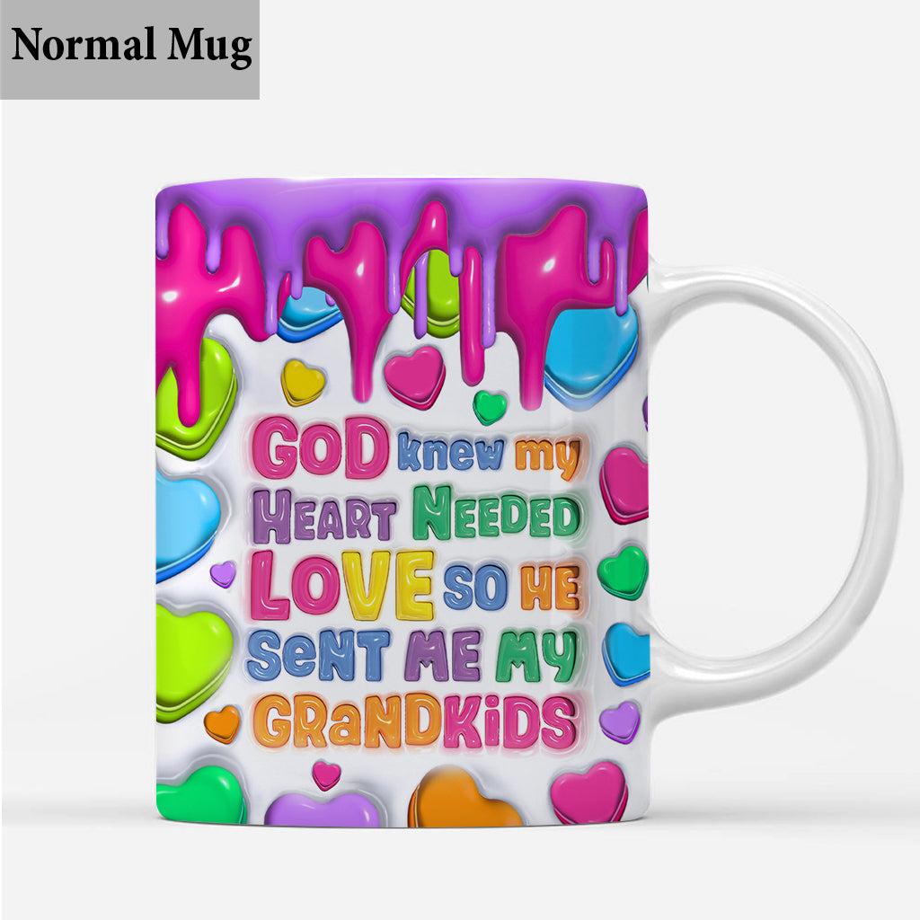 Dieu savait que mon cœur avait besoin d'amour - Mug personnalisé pour grand-mère