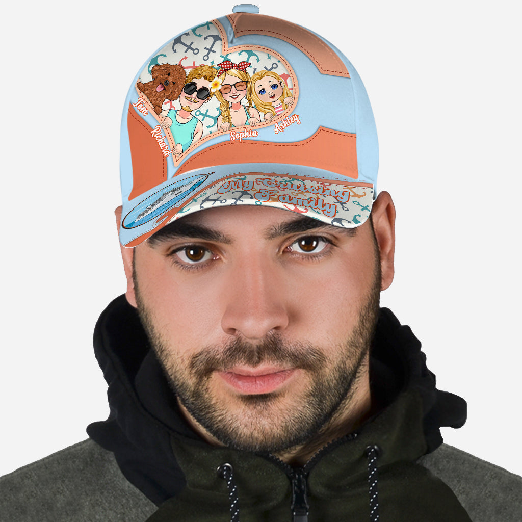 Ma famille de croisière - Casquette classique de croisière personnalisée