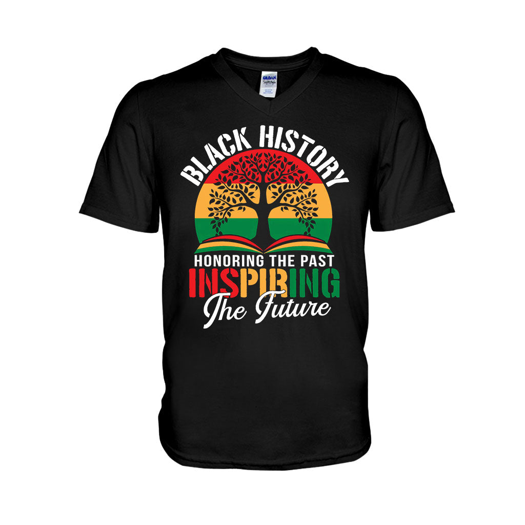 Black History Honoring The Past Inspiring The Future - Personalized African American T-shirt And Hoodie